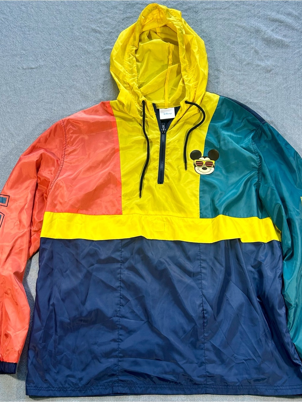 Disney Retro Colorblock Jacket - Bright Yellow & Navy